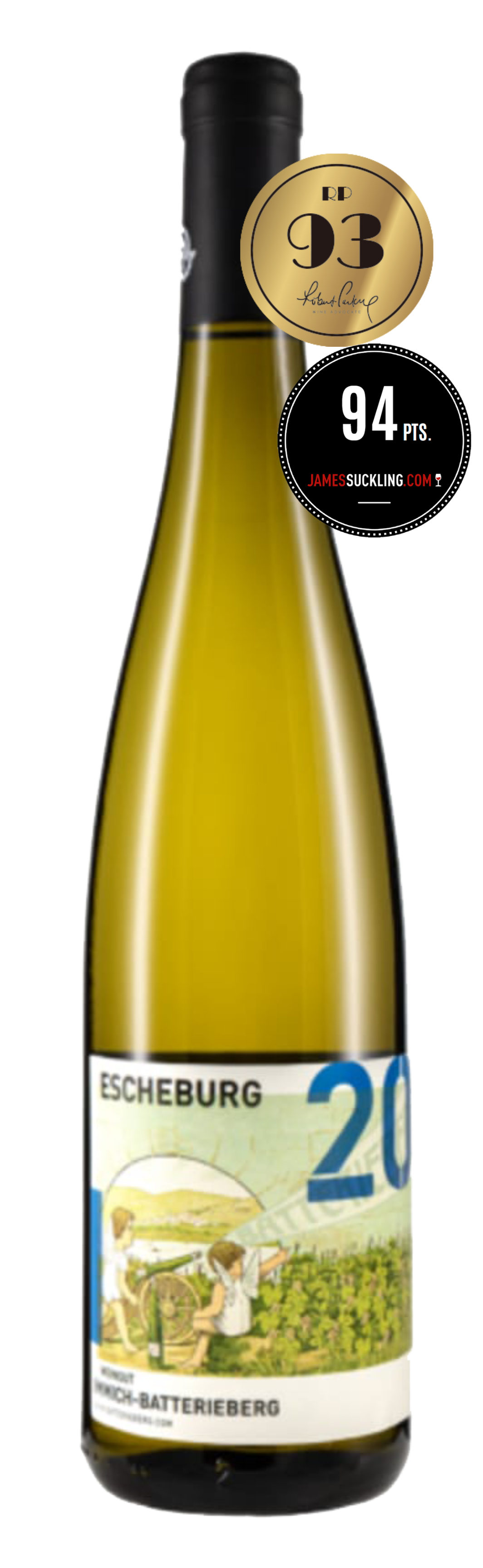 包含 Batterieberg Cru 80年無接枝老藤混釀 - Weingut Immich-Batterieberg "Escheburg" Riesling 2020 (RP: 93+, JS:94)