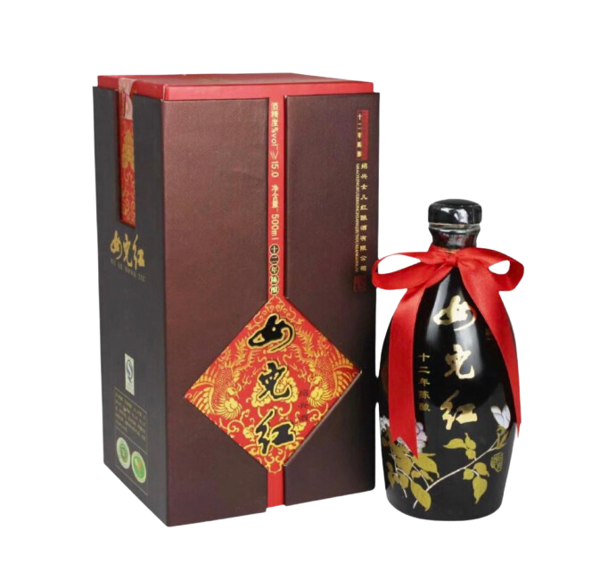 女兒紅十二年牡丹花黑瓷瓶紹興花雕酒 Nu'er Hong Shaoxing Huadiao 12 years [500ml]