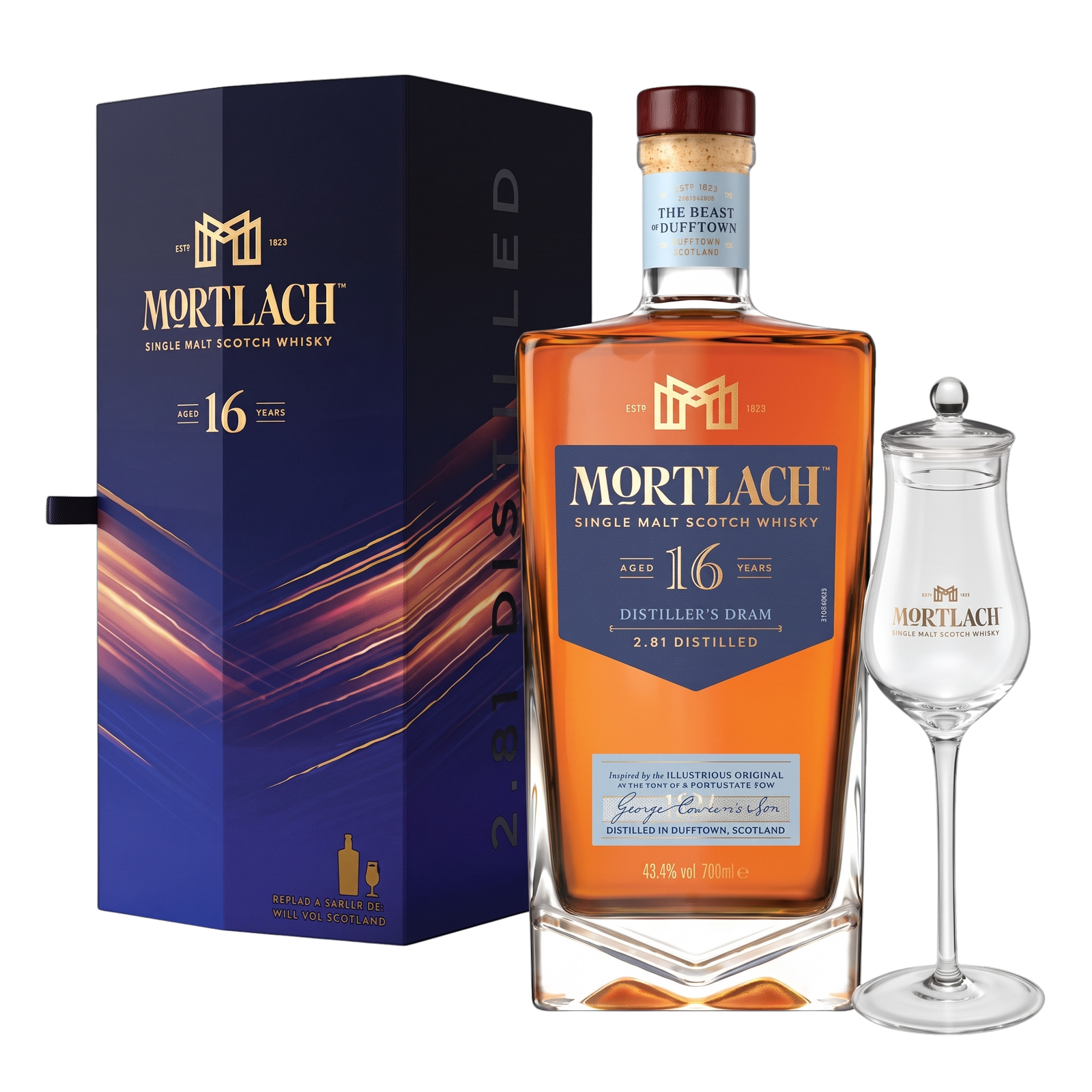 Mortlach 16 Year Old Gift Set with Tasting Glass & Lid