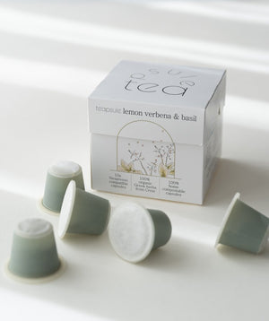 希臘有機草本茶膠囊 <br>Teapsule Organic Lemon<br> Verbena & Basil <br>檸檬馬鞭草及羅勒 - 10 capsules