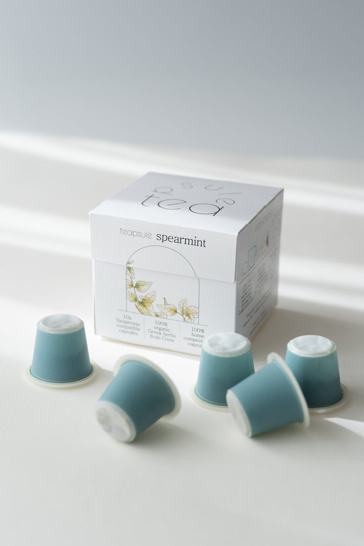 希臘有機草本茶膠囊 <br>Teapsule Organic Spearmint <br> 綠薄荷 - 10 capsules